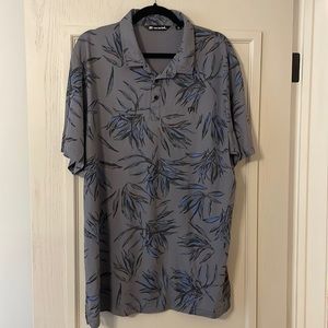 Like new, Worn once. Travis Mathew tropical print polo